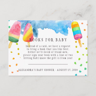 Buchanfrage Popsicle Baby Showeinschlusskarte Begleitkarte