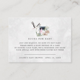 Buchanfrage Stork Delivery Baby Dusche Begleitkarte