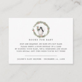 Buchanfrage | Winter Friends Babydusche Begleitkarte