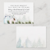 Buchanfrage "Winter Gender Reveal" Begleitkarte (Vorne/Hinten)