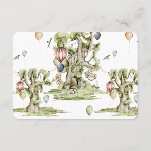 Buchanfrage | Woodland Circus Baby Animes Begleitkarte (Rückseite)