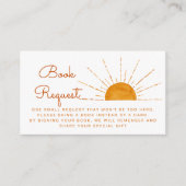 Buchanfrage Yellow Sun Baby Dusche Begleitkarte (Vorderseite)