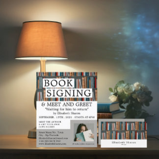 Buchanzeige, Schriftsteller Buchsignatur Flyer