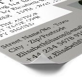 Buchanzeige, Schriftsteller Buchsignatur Poster (Ecke)