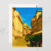 Bucharest Pallace Digital Painting Art Print Postkarte (Vorne/Hinten)