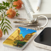 Bucharest Pallace Digital Painting Art Print Schlüsselanhänger (Vorderseite rechts)