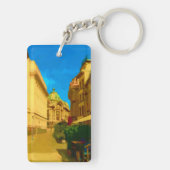 Bucharest Pallace Digital Painting Art Print Schlüsselanhänger (Rückseite)