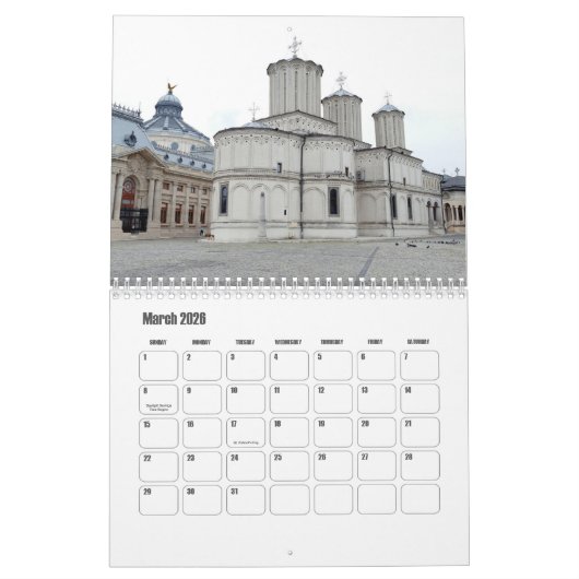 Bucharest-Romania Calendar Kalender (Mär 2026)