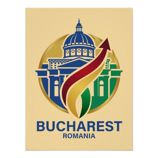 Bucharest Romania Eastern European Poster (Vorderseite)