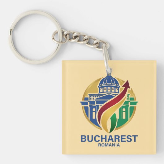 Bucharest Romania Eastern European Schlüsselanhänger (Vorderseite)