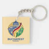 Bucharest Romania Eastern European Schlüsselanhänger (Rückseite)