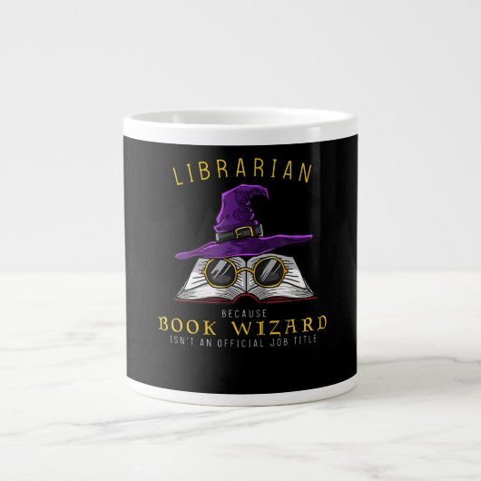 Buchassistent-Jobtitel lustige Bibliothekar-Sprich Jumbo-Tasse (Vorderseite)