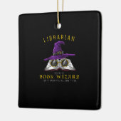 Buchassistent-Jobtitel lustige Bibliothekar-Sprich Keramikornament (Links)