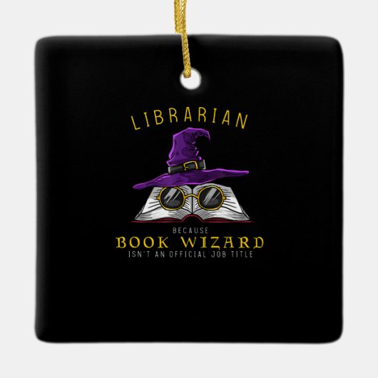 Buchassistent-Jobtitel lustige Bibliothekar-Sprich Keramikornament (Vorderseite)