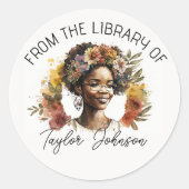 Buchaufkleber, Buchzeichen-Individuelle Name-Etike Runder Aufkleber (Vorderseite)