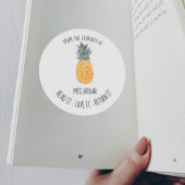 Buchaufkleber, Klebekleber für Lehrer PINEAPPLE Runder Aufkleber