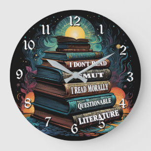 Buchauswahl Humor Große Wanduhr
