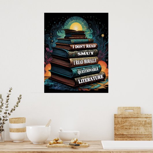 Buchauswahl Humor Poster (Küche)