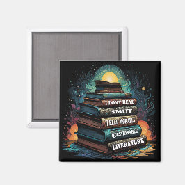 Buchauswahl Humor Quadrat  Magnet