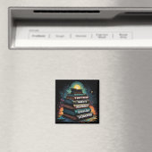 Buchauswahl Humor Quadrat  Magnet (In Situ (Geschirrspüler))