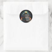 Buchauswahl Humor Runder Aufkleber (Tasche)
