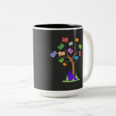 Buchbaum - Bibliothek Zweifarbige Tasse (VorderseiteRechts)