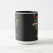 Buchbaum - Bibliothek Zweifarbige Tasse (Mittel)