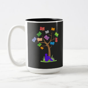 Buchbaum - Bibliothek Zweifarbige Tasse