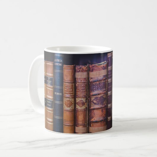 Buchbinderbücher für antike Werke Kaffeetasse (Vorderseite Links)