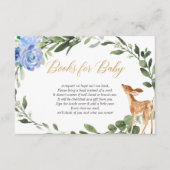 Buchbitter für Hirsche, blau, goldgrün, Beilage Begleitkarte (Vorderseite)