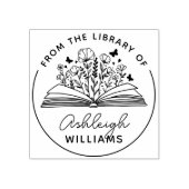 Buchblüten und Schmetterlinge aus der Bibliothek Gummistempel (Prägung)