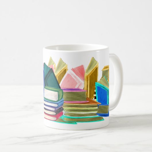 Buchbücher und mehr Bücher Kaffeetasse (VorderseiteRechts)
