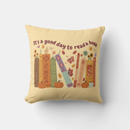 Buchbuchliebhaber, Orange Pumpkin & Herbstlaubs Kissen