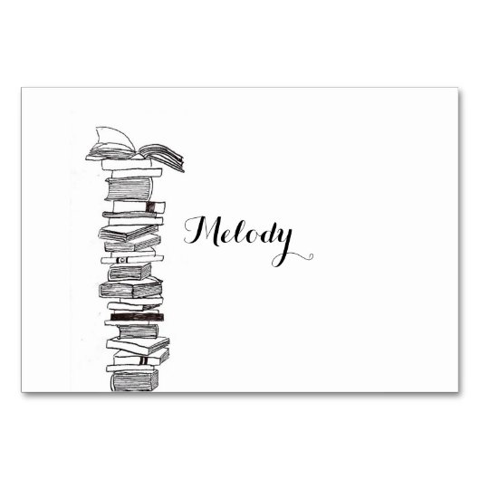 Buchbuchung Hochzeitstisch / Platzkarte Tischnummer (Vorderseite)