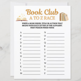 Buchclub A bis Z-Rennspiel