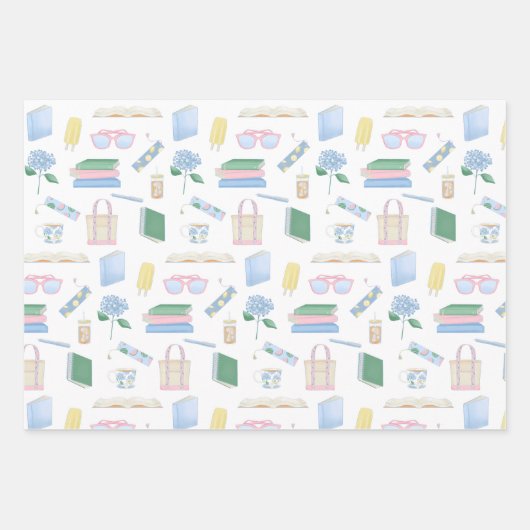 Buchclub an der Küste, Herausforderung Sommerlesen Geschenkpapier Set (Vorderseite)