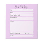 Buchclub-Begleiter Notizblock (Vorderseite)