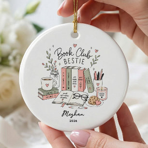 Buchclub-Beste-Freundin-Ornament Keramik Ornament