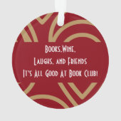 Buchclub / Buchgruppe - Alles Gute Moderne Rot Ornament (Rückseite)