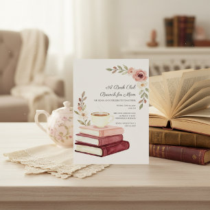 Buchclub Cozy Bücher & Tee Mutterschaftstag-Brunch Einladung