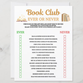 Buchclub Ever Or Never Spiel