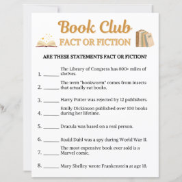 Buchclub Fakt oder Fiktion Spiel