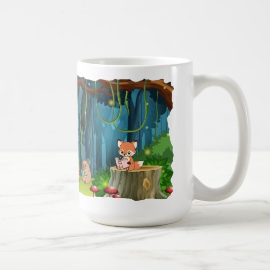 Buchclub für Waldtiere Kaffeetasse (Rechts)