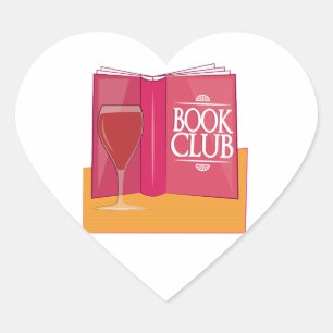 Buchclub Herz-Aufkleber