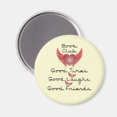 Buchclub mit Herzdesign Magnet (Vorderseite/Rückseite)
