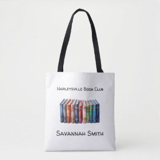 Buchclub mit Namen personalisiert mit Büchern Tasche