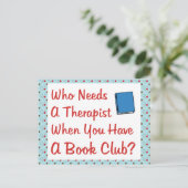 Buchclub Postkarte (Stehend Vorderseite)