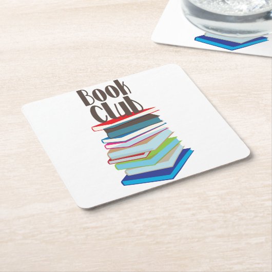 Buchclub Rechteckiger Pappuntersetzer (angewinkelt)