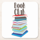 Buchclub Rechteckiger Pappuntersetzer (Vorderseite)