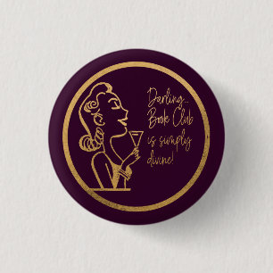 Buchclub Vintage-Spaß Einfach göttlich Button